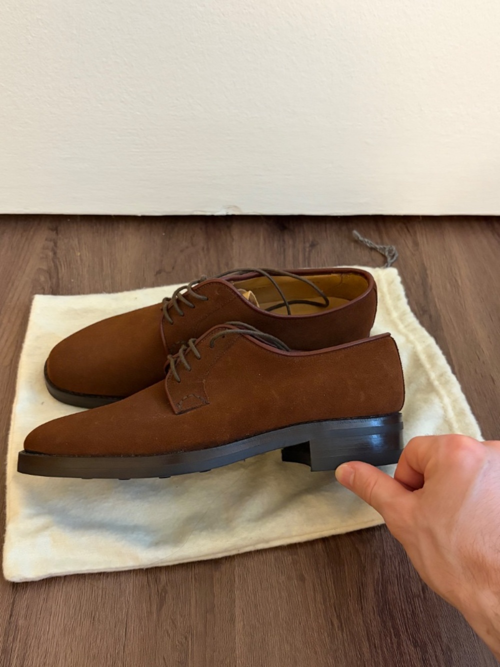 Giorgio Armani Brown Suede Derby Oxford shoes Women's US 6 / EU 36.5 - Picture 4 of 14